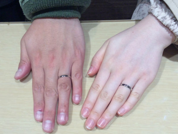 京都府福知山市｜手作り結婚指輪をペアで作製して頂きました
