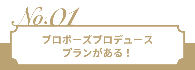 プロポーズプロデュースプランがある!