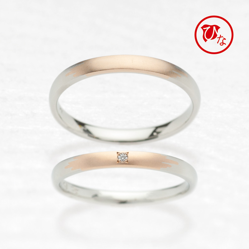和歌山で大人気２色が可愛いコンビリングの婚約指輪・結婚指輪3