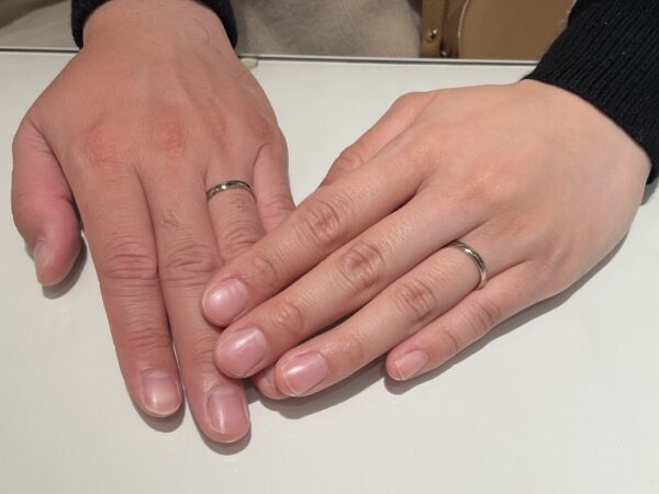 大阪府岸和田市｜強度の強い鍛造製法のフィッシャーの結婚指輪をご成約いただきました