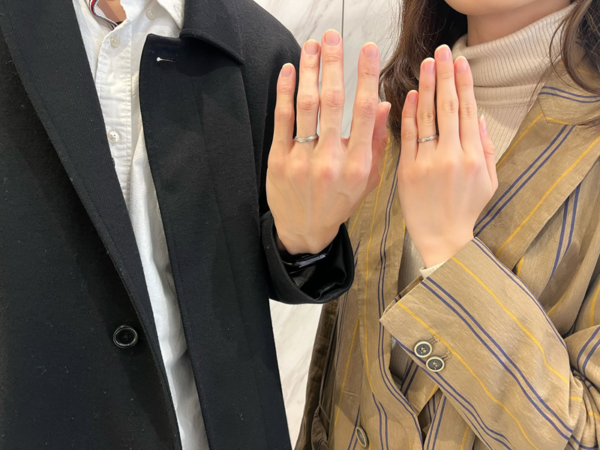 京都市山科区｜鍛造製法の強度にこだわってフィッシャーの結婚指輪をご成約