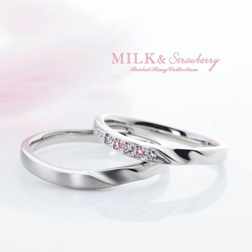 ピンクダイヤモンドの結婚指輪ラディスタンス