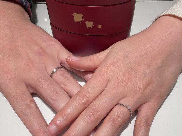 大阪府泉大津市｜和ブランドひなの結婚指輪をご成約いただきました