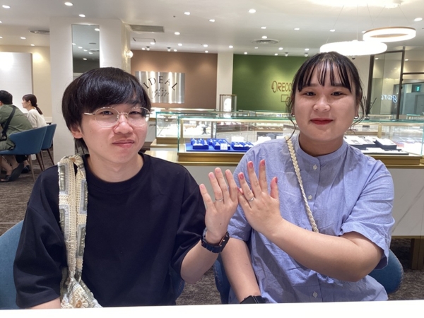 和歌山県海南市　gardenハンドメイドの結婚指輪をご成約いただいたお客様です