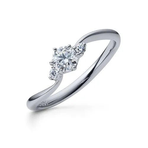 ウェーブ婚約指輪人気のデザイン星の砂アリア