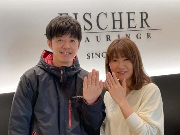 和歌山県西牟婁郡｜RosettEの婚約指輪とFISCHERの結婚指輪をご成約いただきました