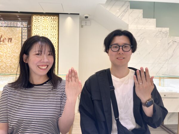 愛媛県新居浜市よりご来店「FISCHER」の結婚指輪をご成約いただ