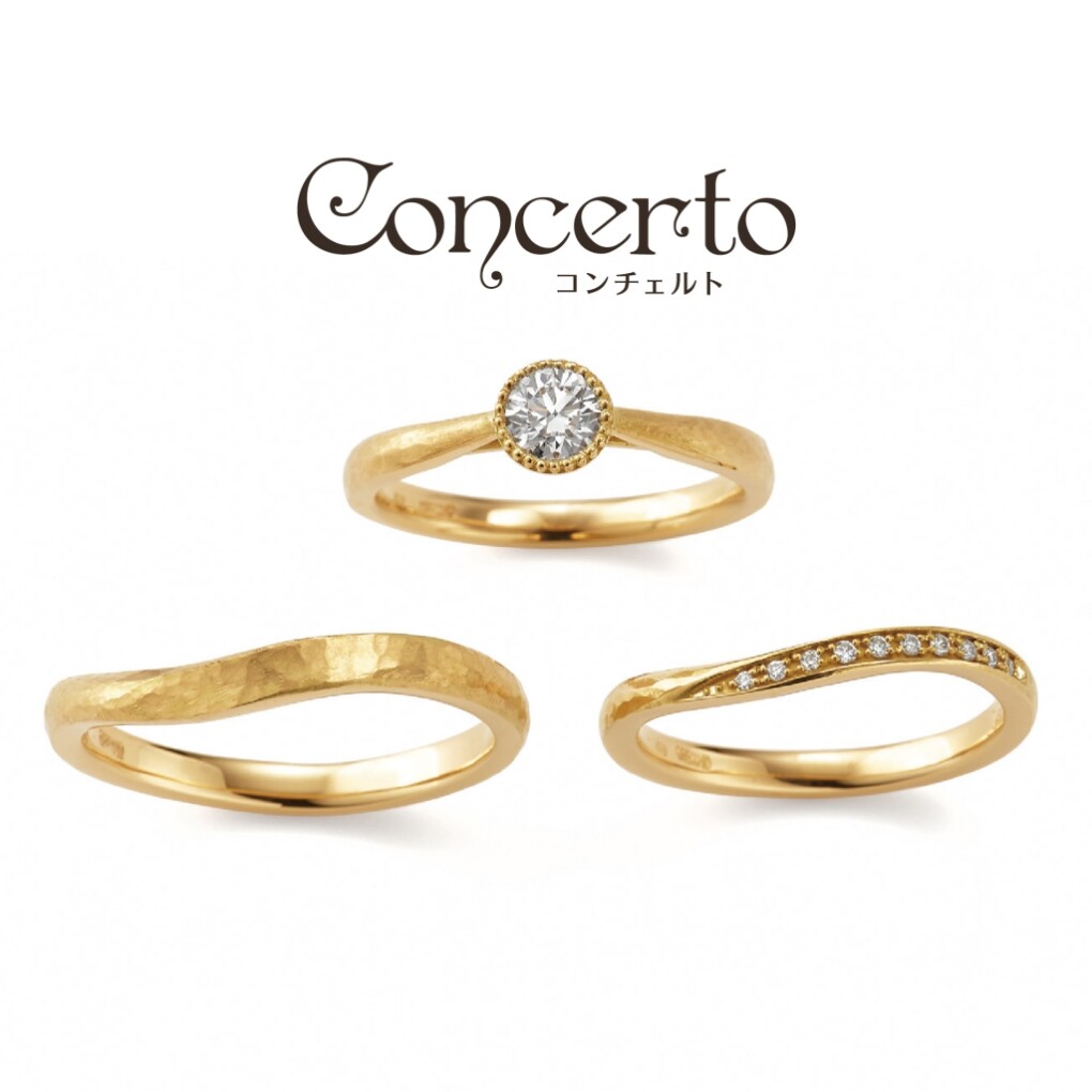 心斎橋・なんばでゴールドの婚約指輪Concerto