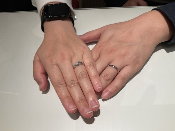 大阪府岸和田市｜ロゼットSPとイロノハの結婚指輪をご成約いただきました