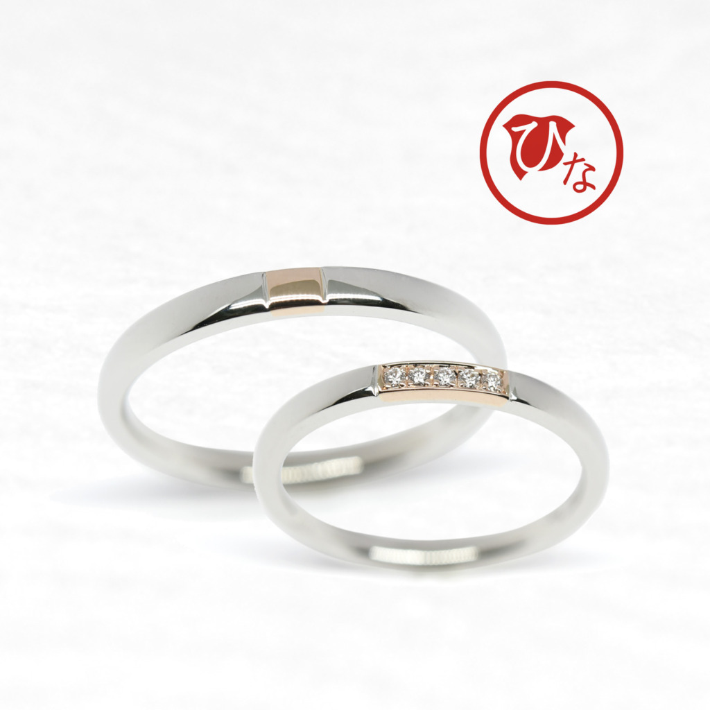 和歌山で人気のおしゃれな2色使いのコンビリングブランドひな4