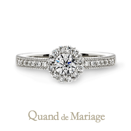 即日納品可能な婚約指輪
①一生涯のアフターサービス「Quand de Mariage」２