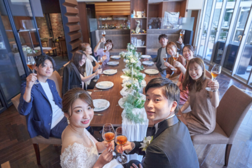 梅田茶屋町で叶う結婚式の会食のイメージ