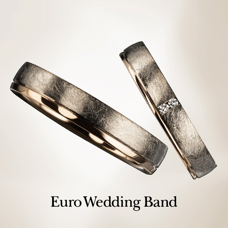 鍛造製法のユーロウェディングバンドの結婚指輪１