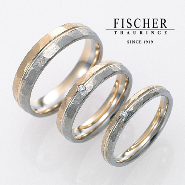 大阪　天王寺　結婚指輪　コンビリング　FISCHER
