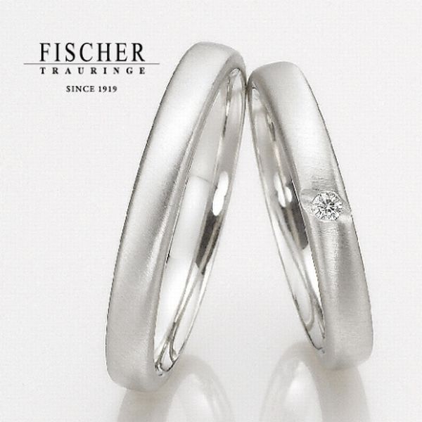 Pt999高純度プラチナ結婚指輪FISCHER３