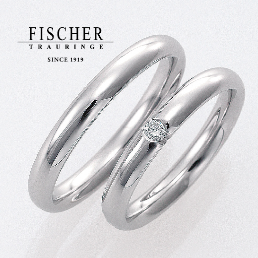 シンプルで頑丈な鍛造製法の結婚指輪フィッシャー