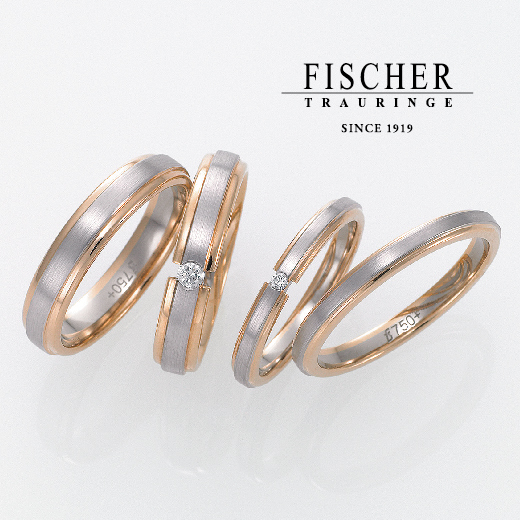 大阪で人気の鍛造製法のコンビリングの結婚指輪特集　FISCHER