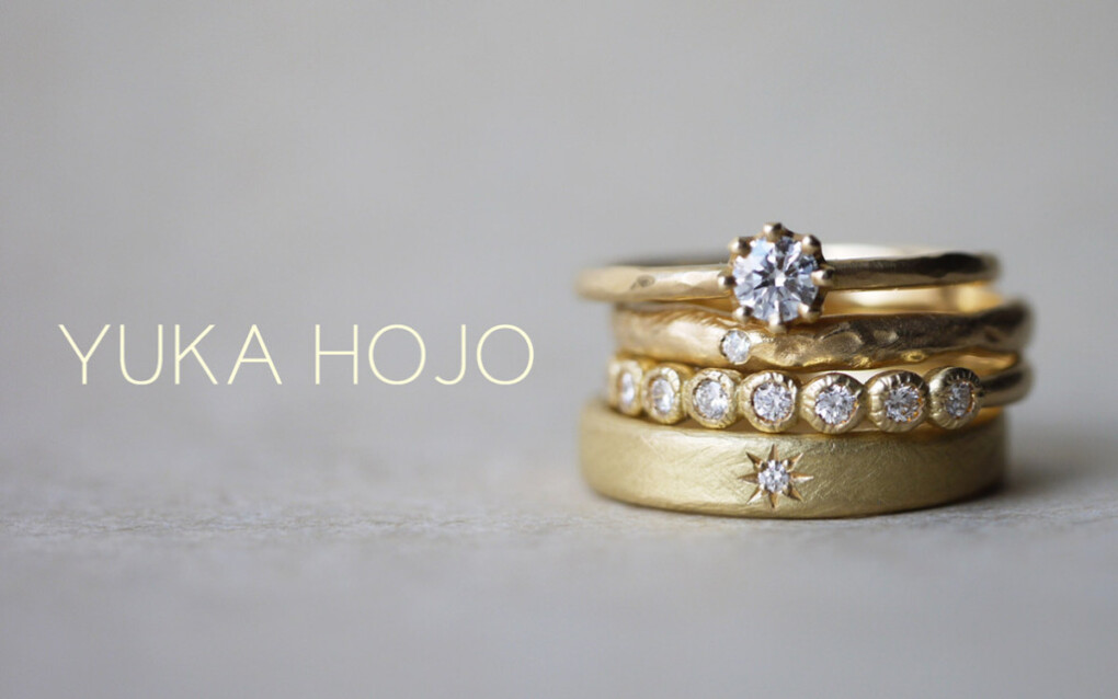 大阪で人気のつや消し加工（マット）デザインの結婚指輪　YUKA HOJO