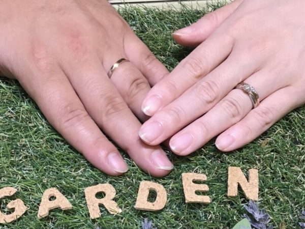 尼崎市 神戸市 MACHERIEの婚約指輪とnocurの結婚指輪をご成約いただきました。