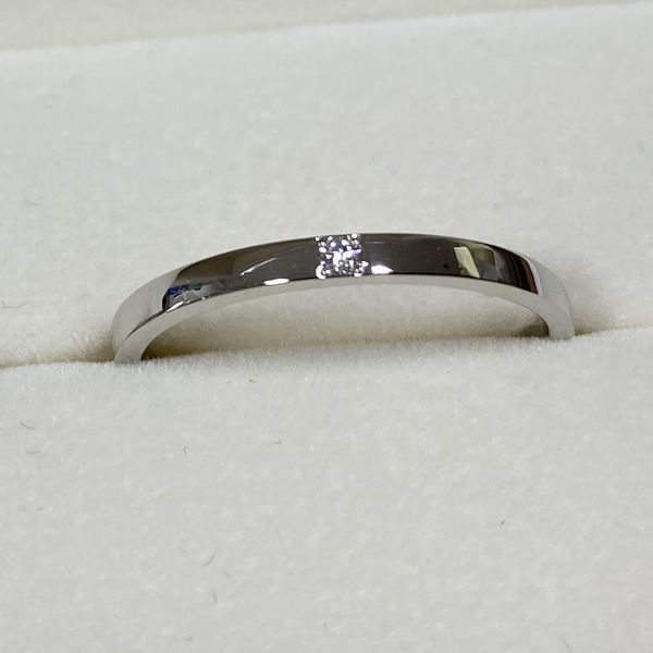 手作り結婚指輪ダイヤモンド1石留め