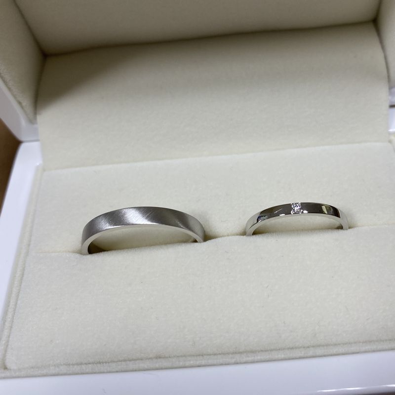 2㎜と3㎜の手作り結婚指輪