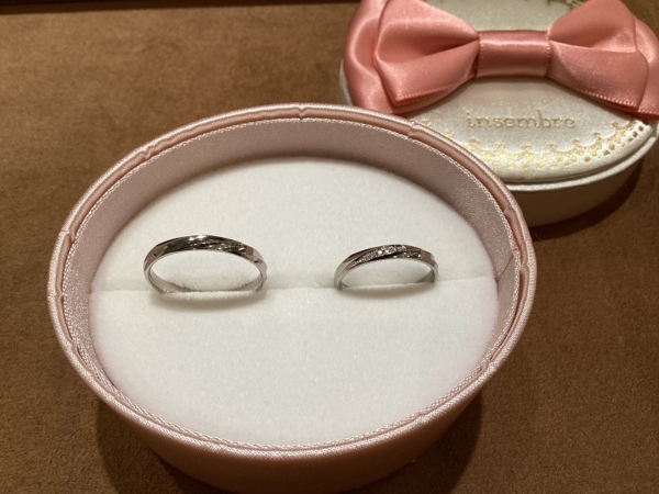 和歌山県和歌山市｜M様・M様 インセンブレの結婚指輪をご成約いただきました