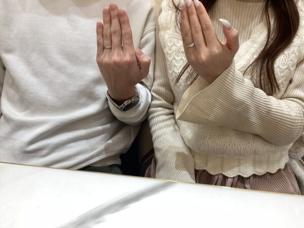 大阪府豊中市 鍛造エタニティリングの婚約指輪と鍛造のロゼットSP・