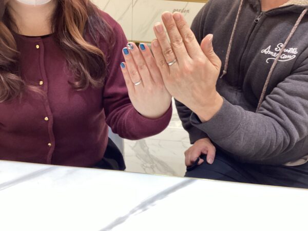 京都市伏見区より手作り結婚指輪でgardenハンドメイドの作成を頂