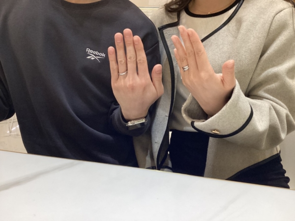 京都市山科区よりご来店 鍛造結婚指輪ブランドでフィッシャーの結婚指