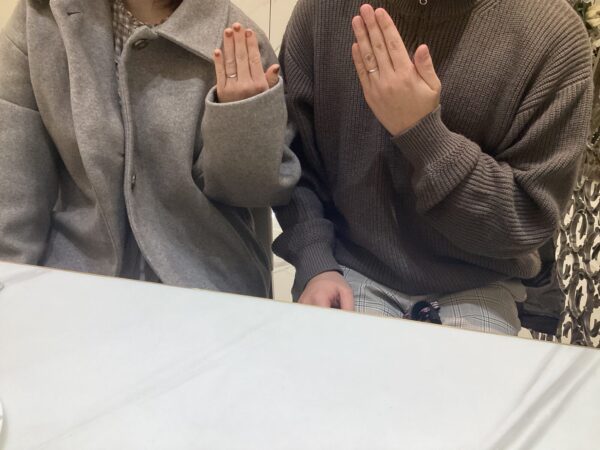 長崎県より旅行を兼ねてご来店 手作り結婚指輪gardenハンドメイ