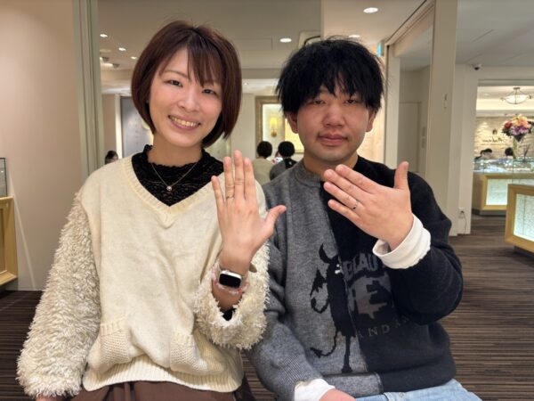 兵庫県姫路市からご来店「Honey Bride」のマリッジリングを