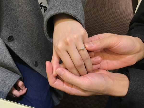 神戸市中央区　gardenオリジナルの婚約指輪をご成約いただきまし