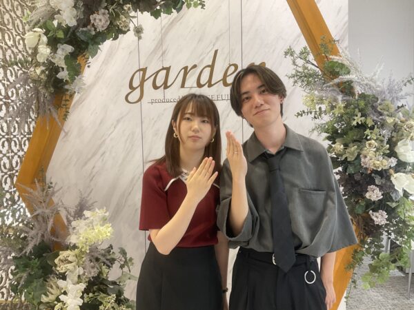 大阪市より日帰り旅行でご来店 手作り指輪（ペアリング）体験いただき
