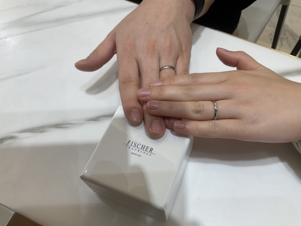 滋賀県栗東市 鍛造製法で世界最高ブランドフィッシャーの結婚指輪をご
