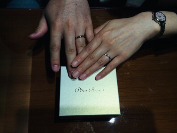 大阪市港区｜パイロットブライダル（Pilot Bridal）の結婚指輪をペアでご成約いただきました