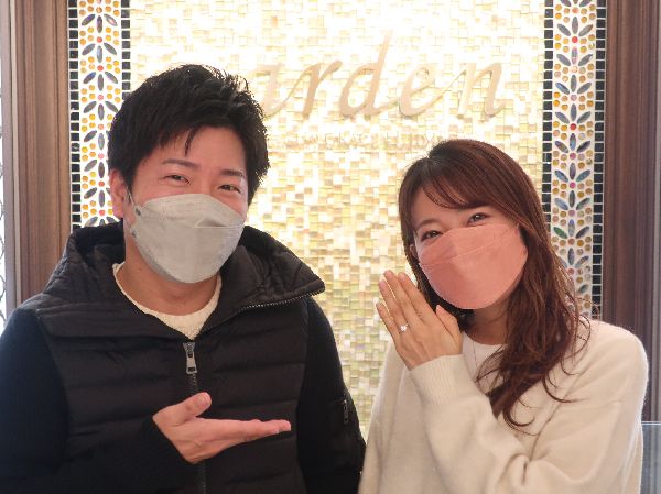 大阪市都島区｜MACHERIEの婚約指輪をご成約頂きました。