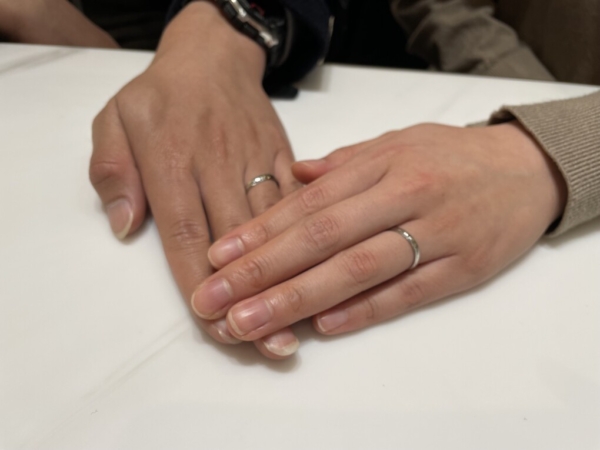 京都市上京区 鍛造製法でフィッシャーの結婚指輪をご成約頂きました