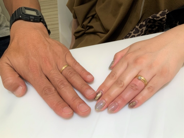 兵庫県明石市　gardenオリジナルの婚約指輪とneu spurの結婚指輪をご成約頂きました