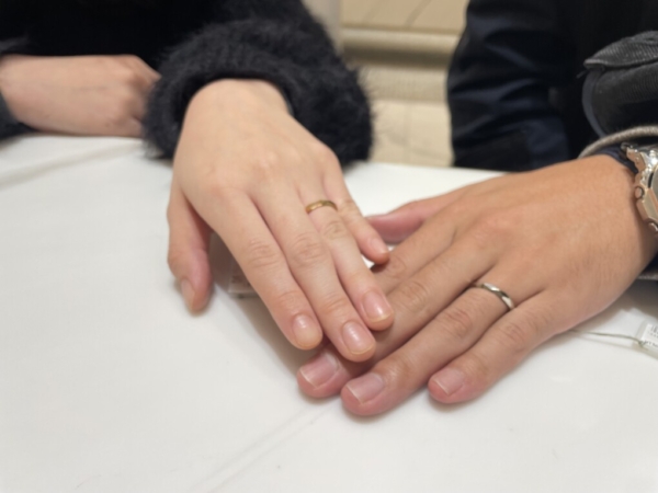 京都長岡京市 スイスメイドで鍛造のマイスターの結婚指輪をご成約いた