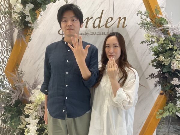 京都市よりご来店 日本の鍛造ブランドIDEALプリュフォールと京都発祥のラパージュの結婚指輪をご成約頂きました