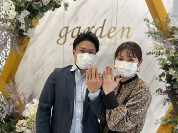 滋賀県大津市 関西初マイスターとフィッシャーの結婚指輪をご成約いただきました