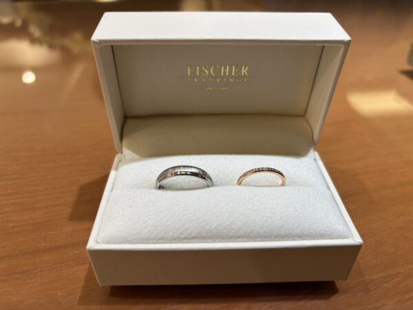兵庫県明石市からご来店「FISCHER・GRACE KAMA」のマリッジリングをご成約