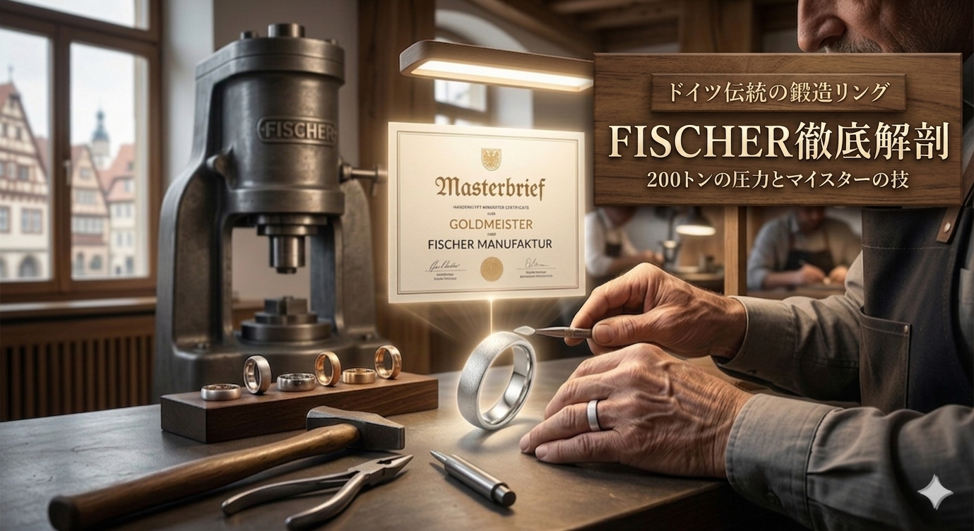 指を通した瞬間、違いがわかる。200トンの圧力から生まれる『FISCHER』の結婚指輪が「シルクの肌触り」と呼ばれる理由