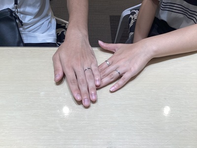 大阪市淀川区からご来店　insembreの結婚指輪をペアでご成約頂