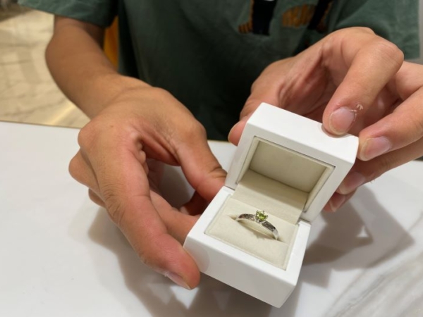 京都市伏見区｜gardenハンドメイド手作り婚約指輪をご成約いただきました