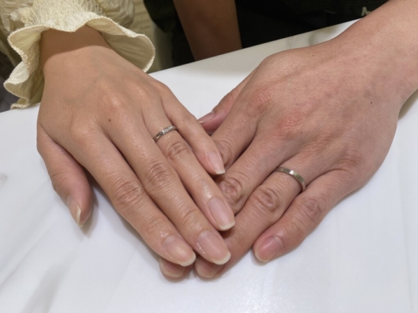 兵庫県西宮市│Something Blueの結婚指輪をご成約頂きました