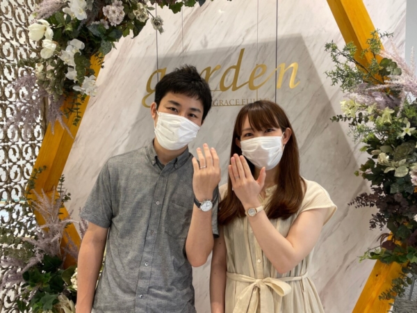 京都市・下京区｜着け心地のいい鍛造ブランドフィッシャーの結婚指輪をご成約いただきました