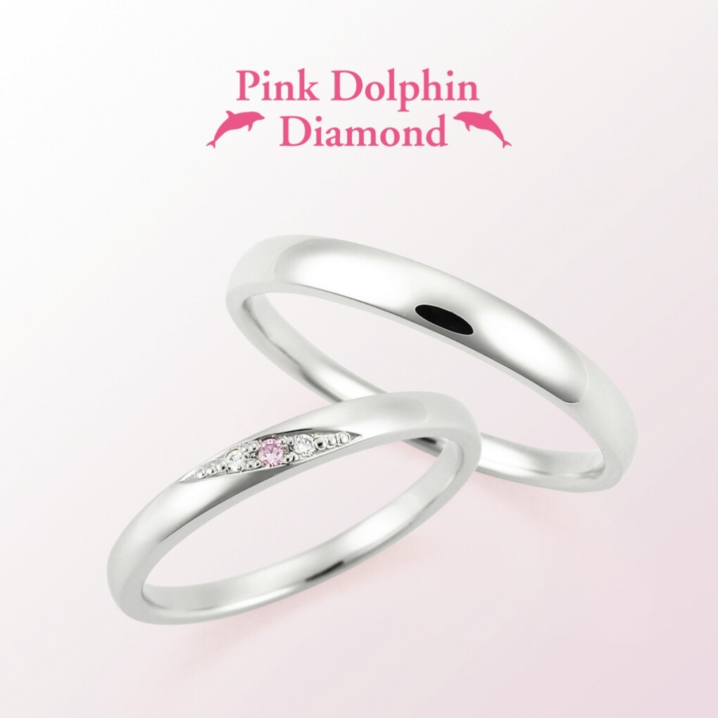 ピンクダイヤモンドの結婚指輪３