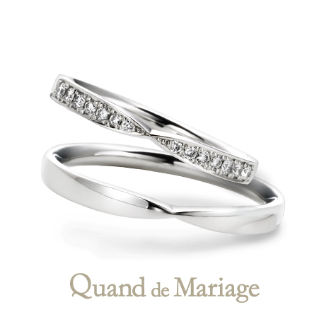 シンプルなデザインだけど高品質なブライダルジュエリーブランドQuand de Mariage（クワンドゥマリアージュ）の結婚指輪2