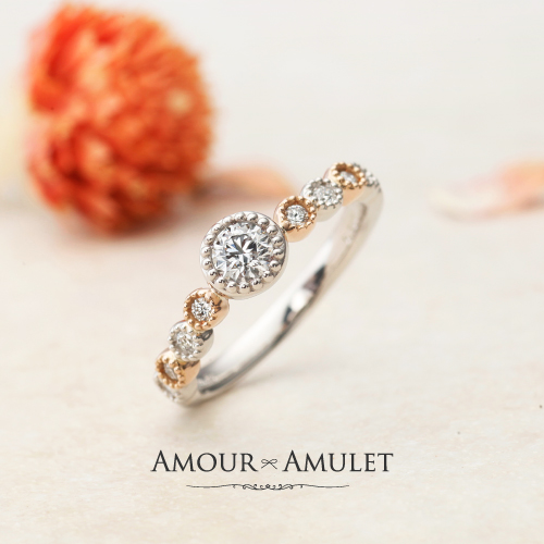 アンティークな婚約指輪AMOUR AMULのモンビジュー